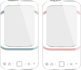 Image showing white smartphone set on white background