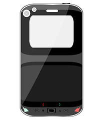 Image showing black vector smart phone