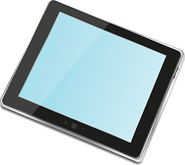 Image showing High-detailed black tablet pc on white background