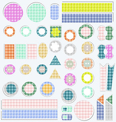 Image showing set of cute scrapbook elements. vector