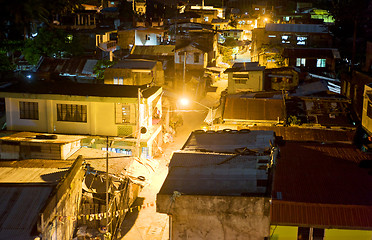 Image showing Slums at night