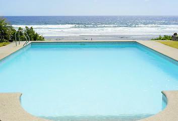 Image showing Pool on a tropical beach