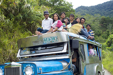 Image showing Overflowing Jeepney