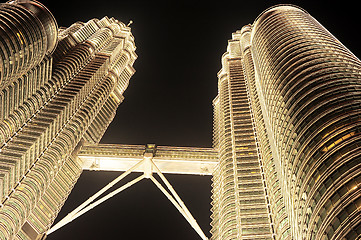 Image showing Petronas Twin Towers at night