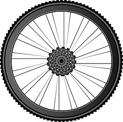 Image showing Bike wheel - vector illustration on white