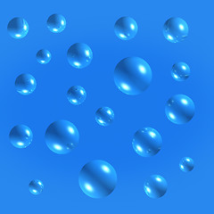 Image showing air bubbles blue abstract background