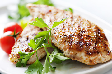 Image showing grilled chicken brest fillet