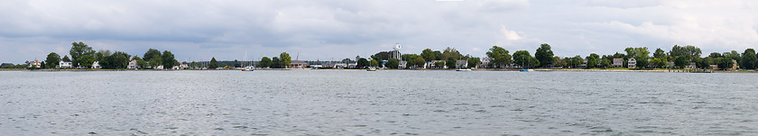 Image showing Panorama of Oxford Maryland from the Chesapeake