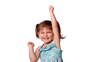 Image showing Funny happy little toddler girl