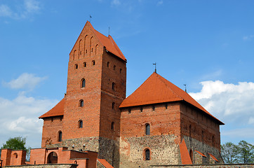 Image showing Trakai Castle XIV, XV century architecture 