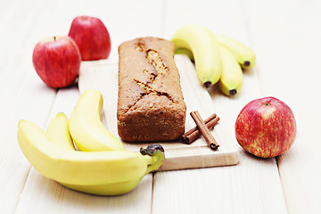 Image showing apple and banana cake