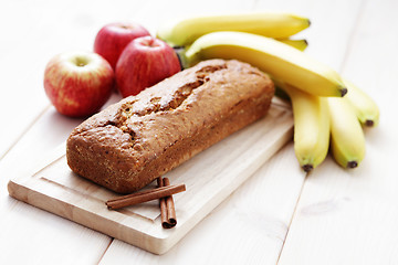 Image showing apple and banana cake
