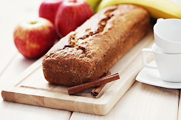 Image showing apple and banana cake