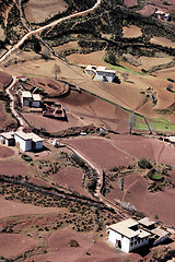 Image showing Birdeye view of a Tibetan village