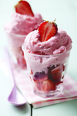 Image showing strawberry ice cream