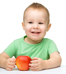 Image showing Portrait of a cute cheerful little boy