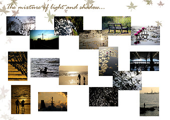 Image showing Nature collage, shade and light photography