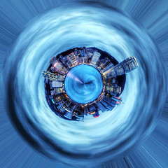 Image showing Hong Kong in a small planet concept