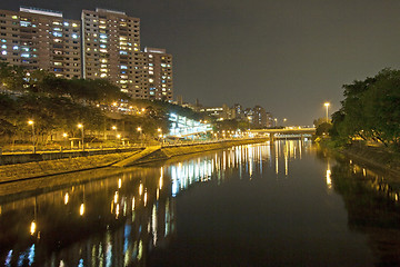 Image showing Hong Kong downtown at night