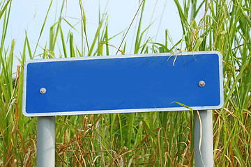 Image showing Blank signage in countryside