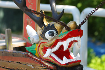 Image showing Dragon boat head in Chinese culture