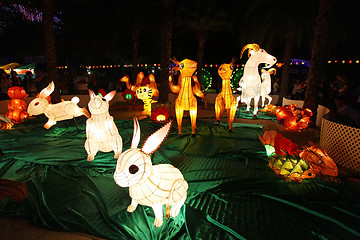 Image showing HONG KONG - SEPT 13,  Victoria Park Mid-Autumn Lantern Carnival 