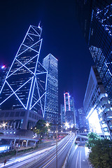 Image showing Hong Kong busy traffic in downtown area