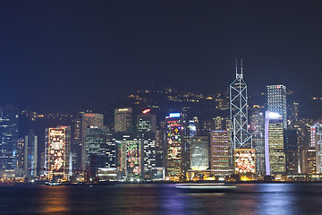 Image showing Hong Kong night view at Christmas