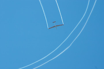 Image showing Glider aerobatic