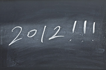 Image showing 2012 on black board