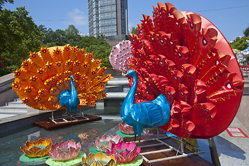 Image showing HONG KONG - SEPT 12; New Territories West Mid-Autumn Lantern Car