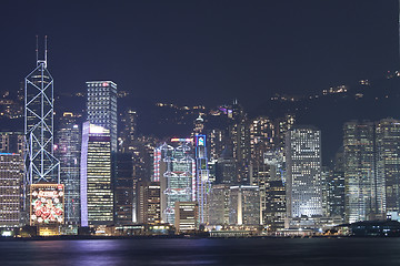 Image showing Hong Kong night view in Christmas 2011