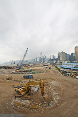 Image showing Construction site for new highway in Hong Kong