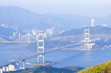 Image showing Hong Kong bridges at day