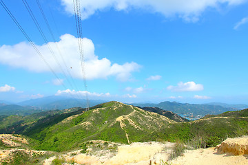 Image showing Beautiful mountains landscape in Hong Kong