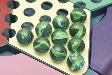 Image showing Chinese checkers, close-up.