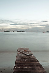 Image showing Isolated pier in low saturation style