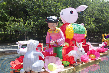 Image showing HONG KONG - SEPT 12; New Territories West Mid-Autumn Lantern Car