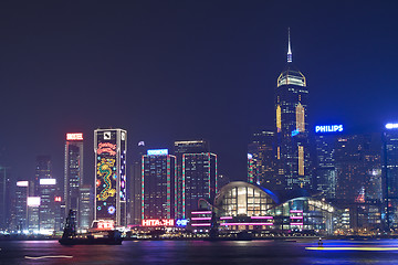 Image showing Hong Kong night view at Christmas