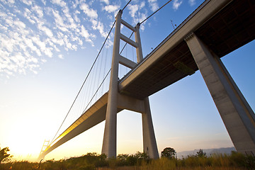 Image showing Tsing Ma Bridge in Hong Kong