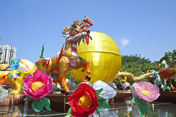 Image showing HONG KONG - SEPT 12; New Territories West Mid-Autumn Lantern Car