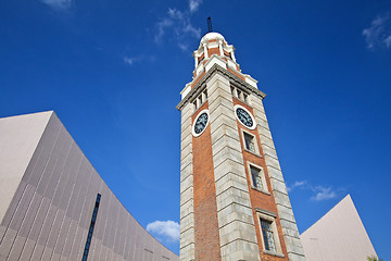 Image showing Clock tower in Hong Kong, it is one of the landmark in Tsim Sha 