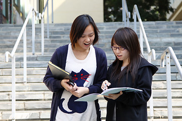 Image showing Asian students on campus in a university