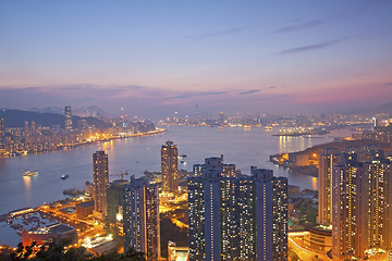 Image showing Hong Kong night view