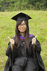 Image showing Asian girl graduation