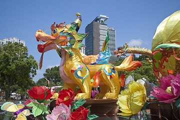 Image showing HONG KONG - SEPT 12; New Territories West Mid-Autumn Lantern Car