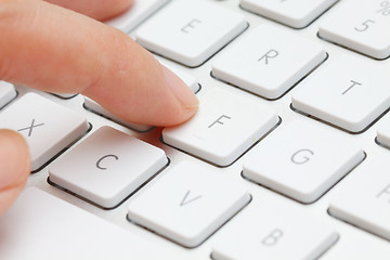 Image showing Human hands using keyboard