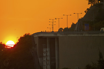 Image showing Highway at sunset