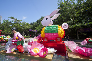 Image showing HONG KONG - SEPT 12; New Territories West Mid-Autumn Lantern Car