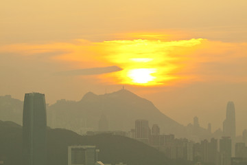 Image showing Hong Kong sunset